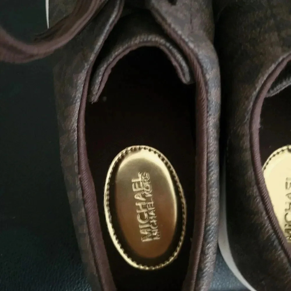 Michael Kors Keaton Lace-Up Brown Sneakers Shoe Size 7.5 - Picture 6 of 10